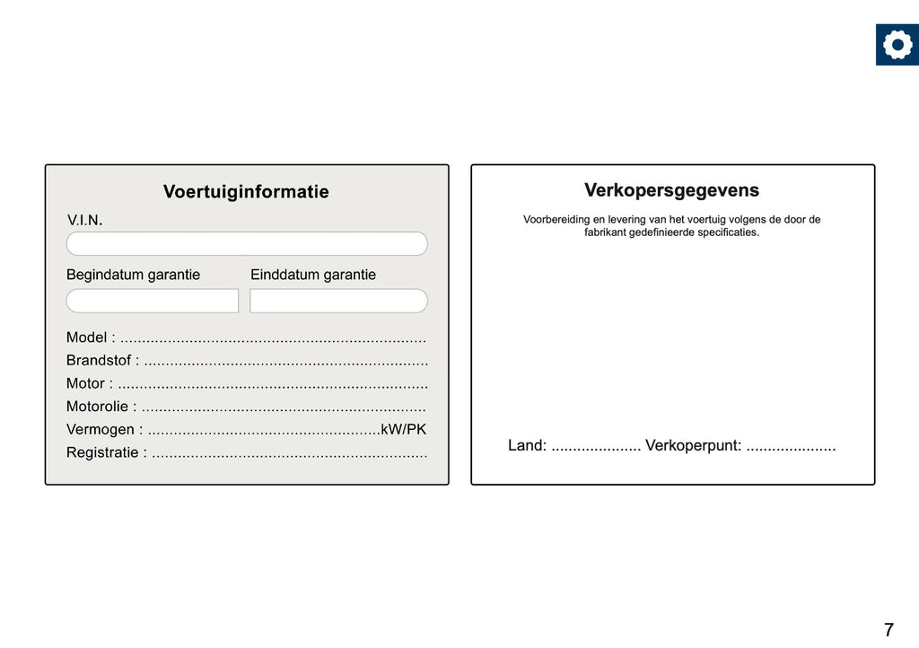 Fiat Onderhoudsboekje | Nederlands